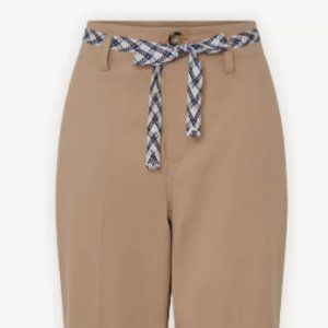 NEW Gerald Darel Eren Tie Belt Trousers Pants Sand Khaki Tan Women's Size 12 NWT